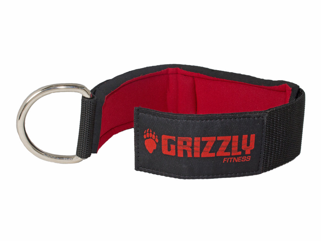 Grizzly Fitness Premium 2" Padded Neoprene Ankle Strap for Men and Women (One-Size Single)