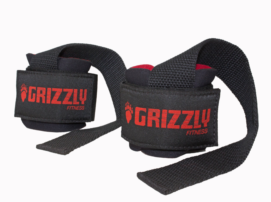 Grizzly Fitness Deluxe Weight Lifting Straps with Wrist Wraps for Men and Women (One Size Pair)