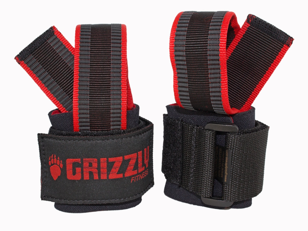 Grizzly Fitness Super Grip Deluxe Pro Sangles d'haltérophilie avec poignets pour homme et femme (paire taille unique)