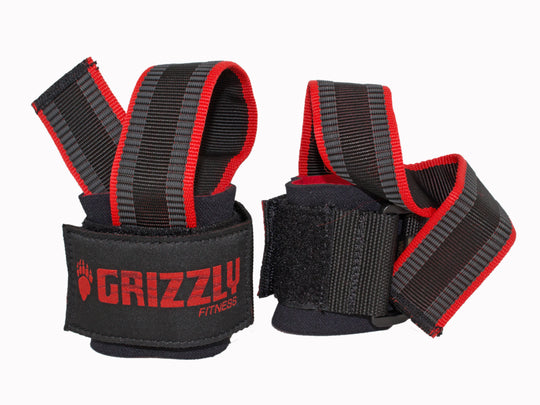 Grizzly Fitness Super Grip Deluxe Pro Sangles d'haltérophilie avec poignets pour homme et femme (paire taille unique)