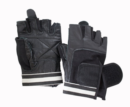 Grizzly Paw Premium Leather Padded Weight Training Gloves for Men and Women (Pair)